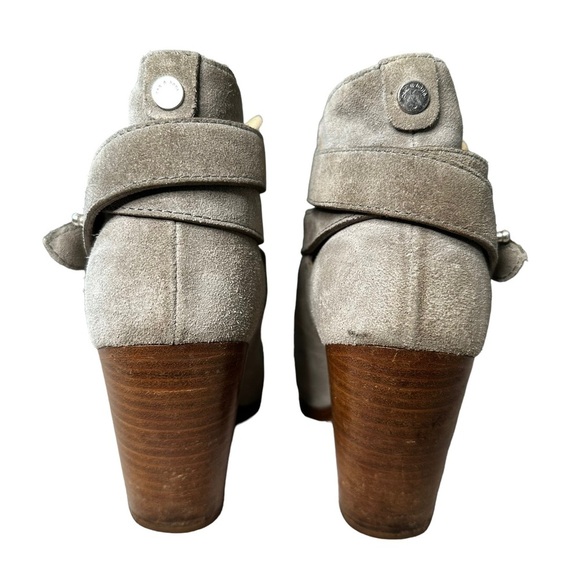 Rag & Bone | Gray Harrow Suede Ankle Boots Size 39 - Picture 10 of 11